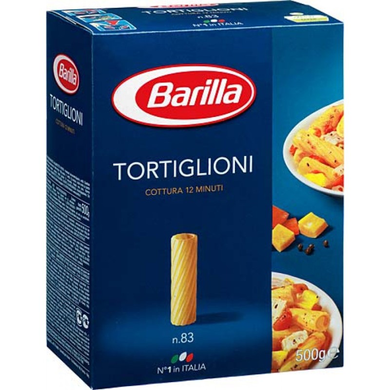 Barilla Kalın Kesme (Tortiglioni) 500 gr Barilla Kalın Kesme (Tortiglioni) 500 gr