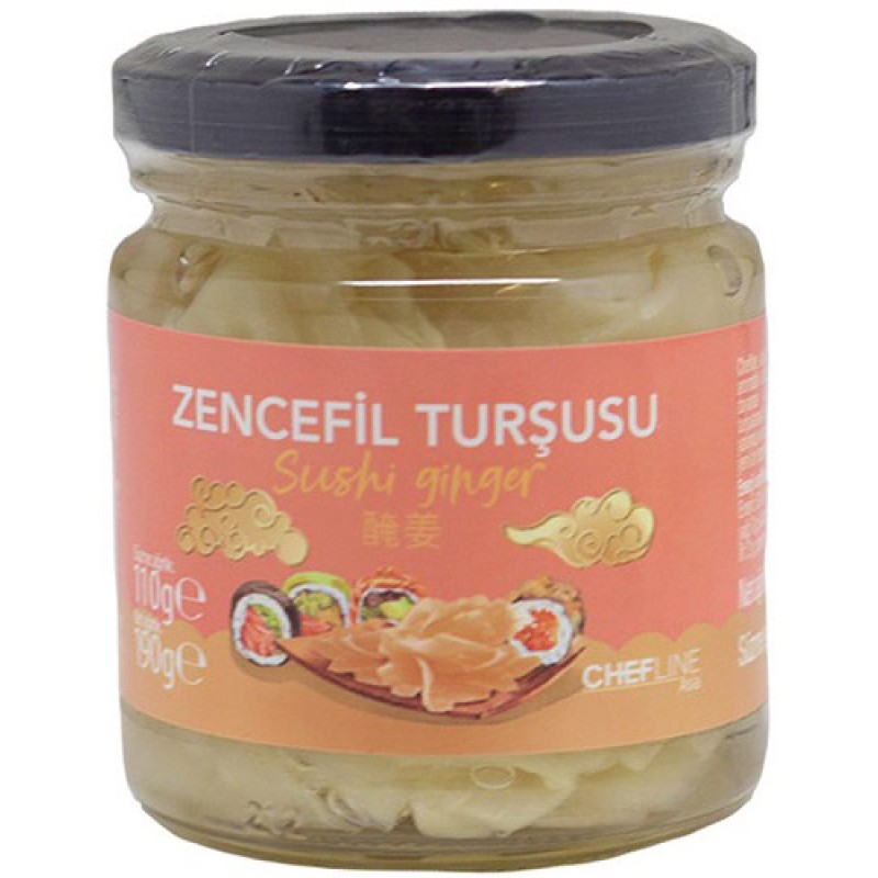 Chefline Beyaz Zencefil Turşusu 190 gr Chefline Beyaz Zencefil Turşusu 190 gr