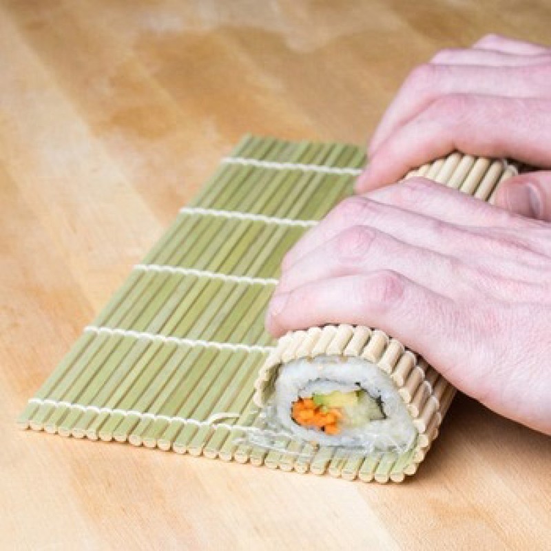 Bamboo Sushi Hasırı Yeşil 24*24 cm Bamboo Sushi Hasırı Yeşil 24*24 cm